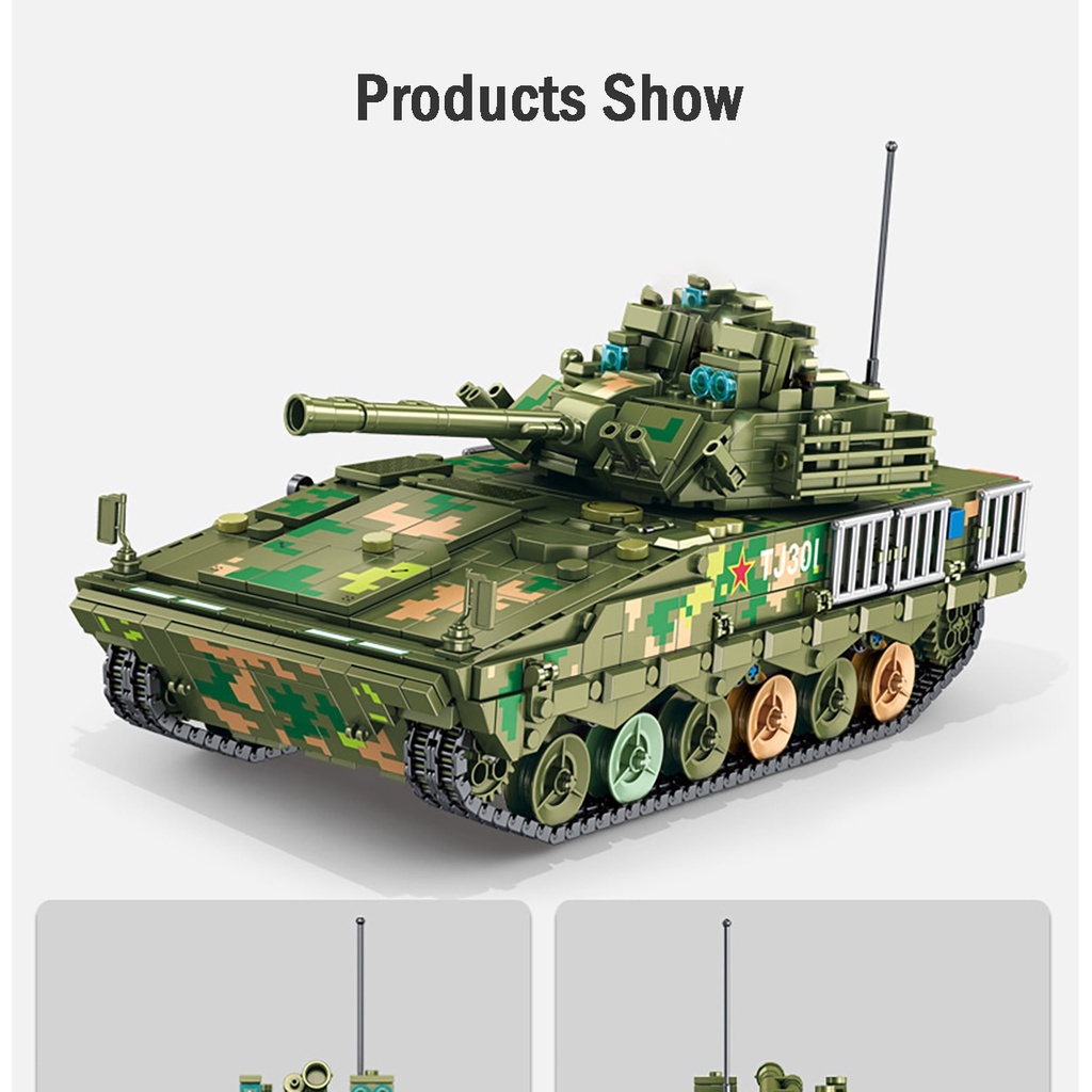 Đồ chơi Lắp ráp Mô hình xe tăng Panlos 639010 WW2 Military Tank 04A Infantry Fighting Vehicle