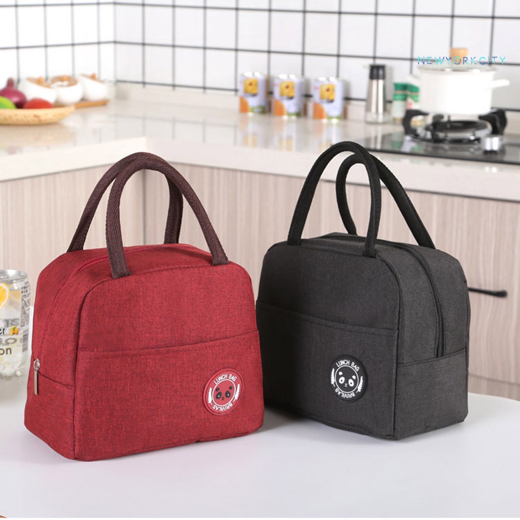 Túi Giữ Nhiệt Đựng Hộp Cơm Trưa Bằng Vải Oxford Có Tay Cầm Chống Rò Rỉ