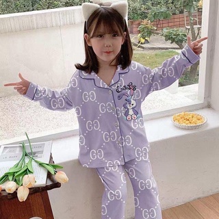 set pijama thỏ tím bé gái