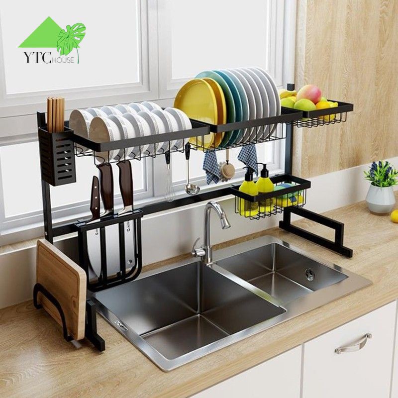 Kệ Chén Đa Năng - Giá Để Bát Đũa Tiện Lợi size lớn nhất 85-95cm-KCDN01