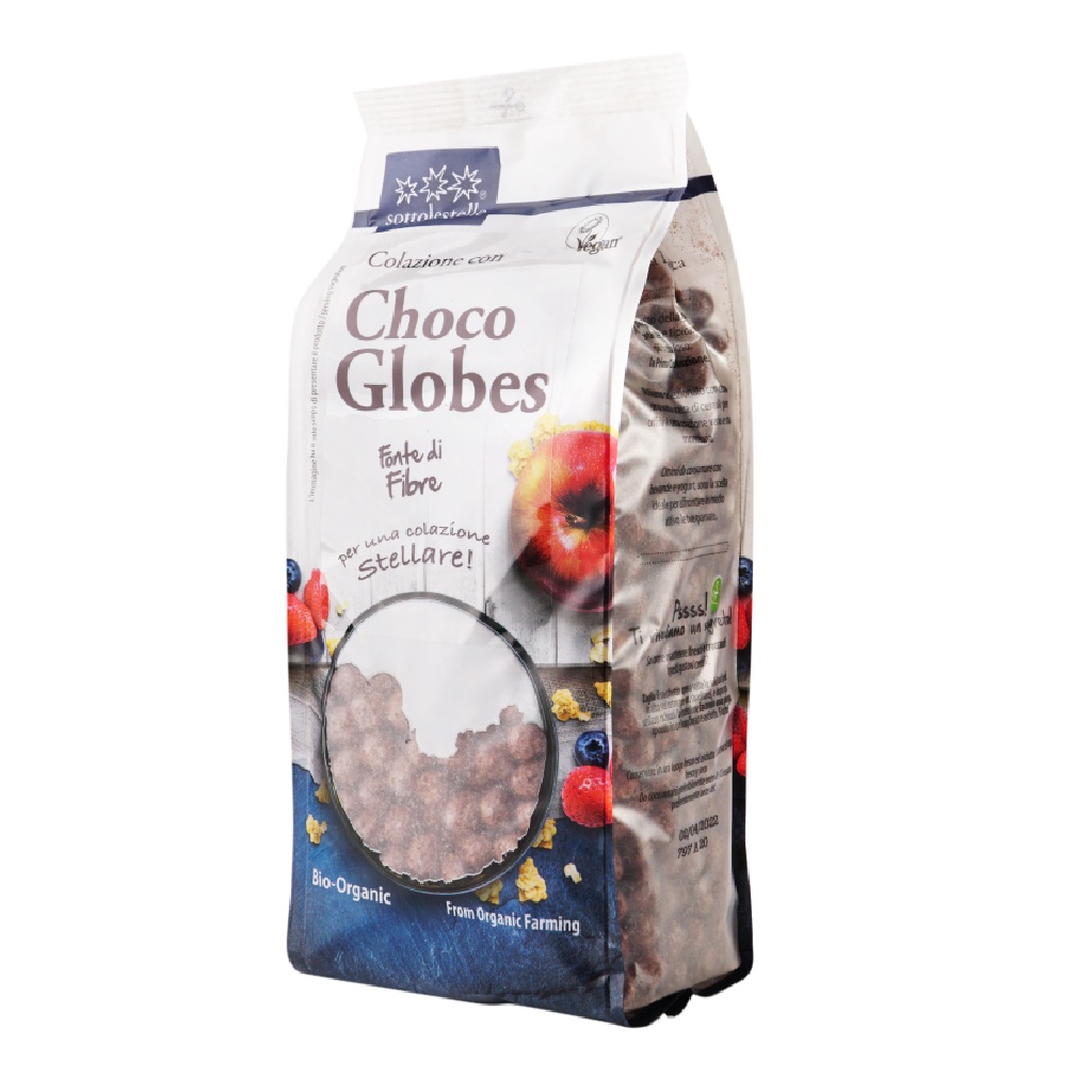 Ngũ cốc socola dạng viên, dạng mảnh, bắp ngô socola cho bé Sottolestelle 300g dùng ăn sáng, giảm cân, ăn kiêng