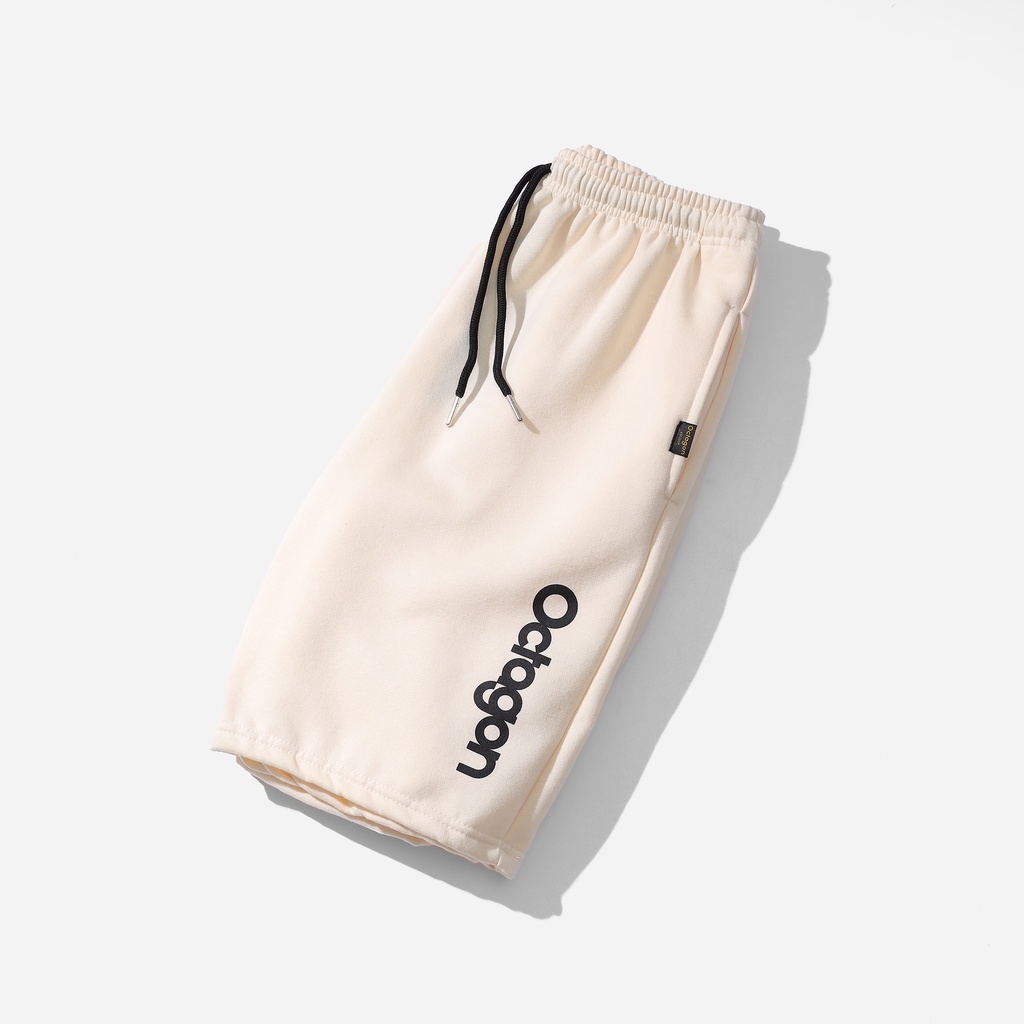 QUẦN OCTAGON ESSENTIAL MÀU KEM FORM OVERSIZE