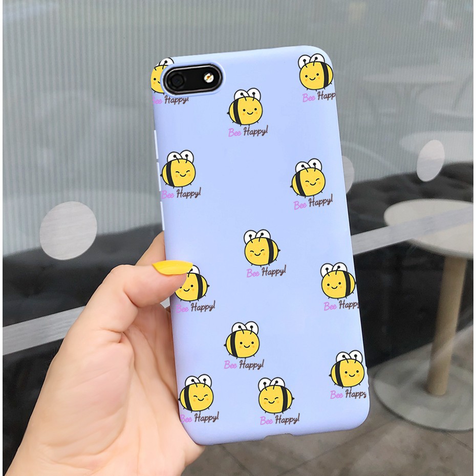 Huawei Y5 Y6 2017 Y5 Y6 Y7 Prime 2018  Y7 Y7Pro 2019 Case Silicon Soft TPU Protective Butterfly Bee Phone Cover Casing
