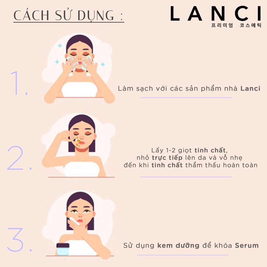 Set Siêu Serum LANCI mini Phục Hồi, Tái Tạo, Chống Lão Hóa, Làm Trắng Sáng Da Miracle AmpouleI (5mlx3)