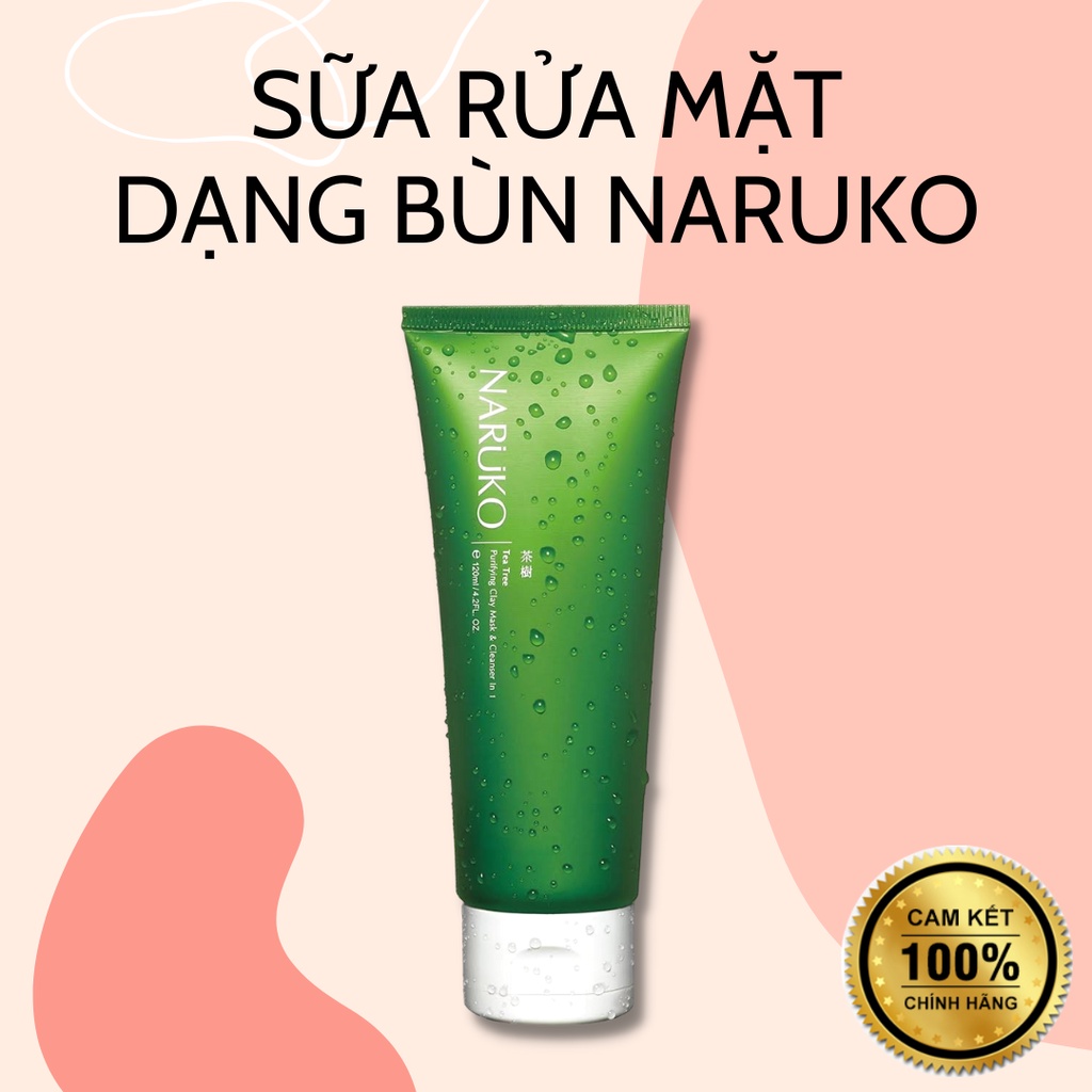 Sữa rửa mặt Naruko tràm trà dạng bùn {120gr}