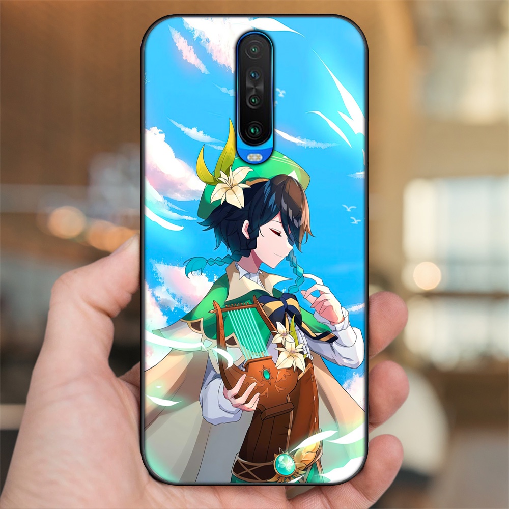 Ốp lưng Xiaomi K30 viền đen in hình Venti Genshin Impact