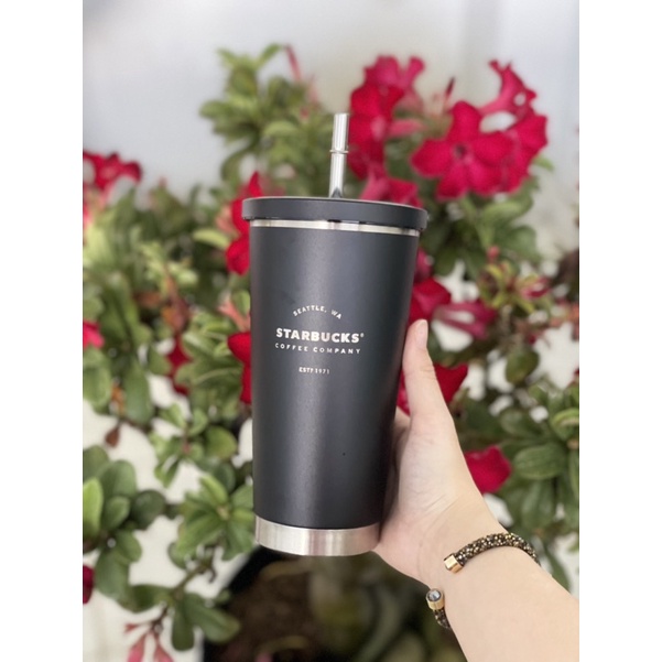 Ly giữ nhiệt coldcup Black - White 473ml