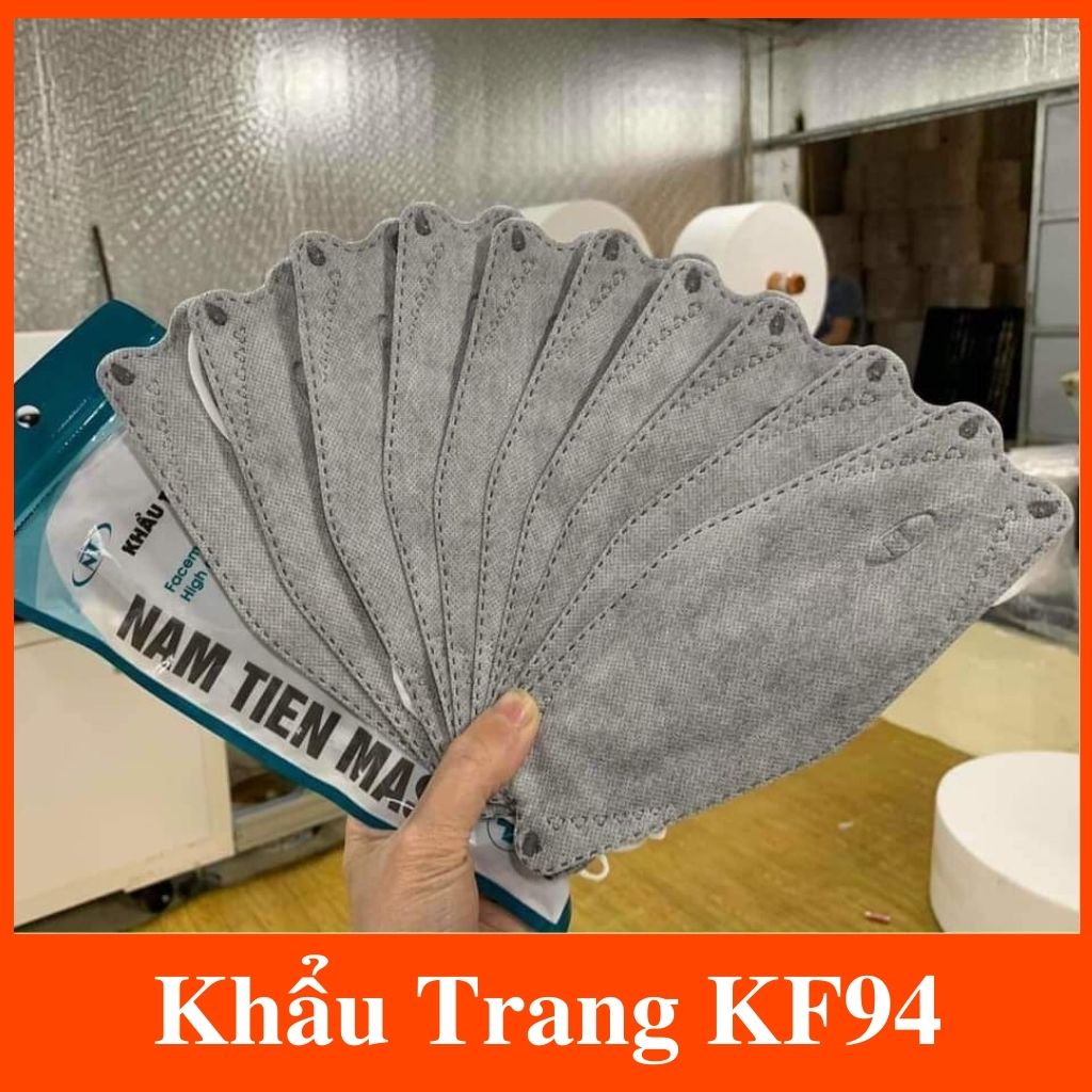Set 10 cái khẩu trang KF94 4 lớp chống bụi mịn kháng khuẩn cao cấp