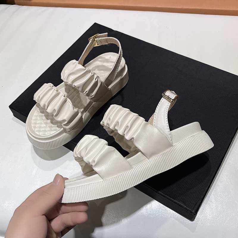 IELGY Giày sandal đế xuồng kiểu Pháp thời trang thoải mái cho nữ