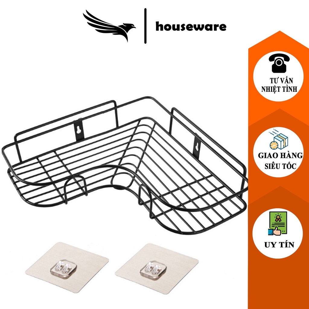 Kệ góc nhà tắm tam giác phun sơn tĩnh điện dán tường thiết kế đẹp, gọn