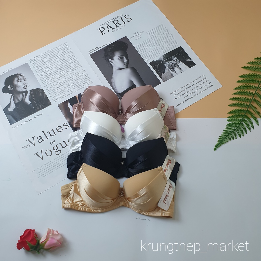 ÁO LÓT SISTERHOOD 689 , ĐỆM NHẸ , CÓ VIỀN VẢI BÓNG , CÓ GỌNG HÀNG THÁI LAN