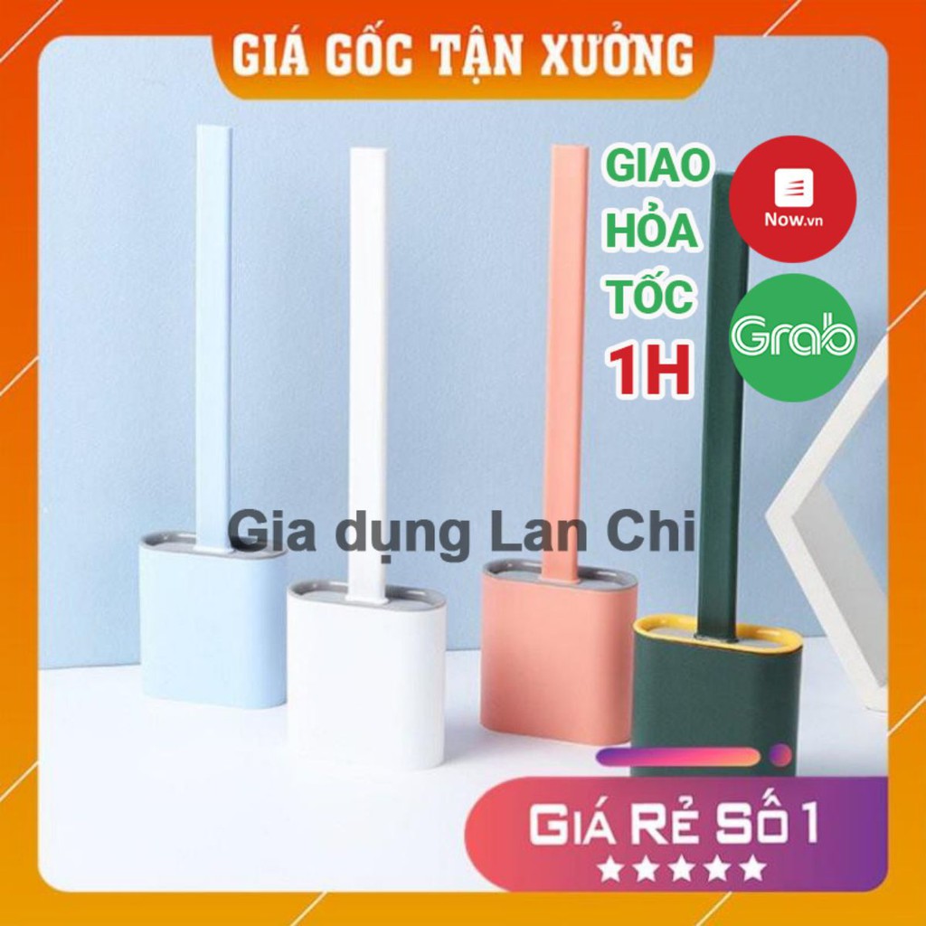 [Freeship] Bộ cọ nhà vệ sinh, cây cọ toilet, chà bồn cầu có nắp đựng