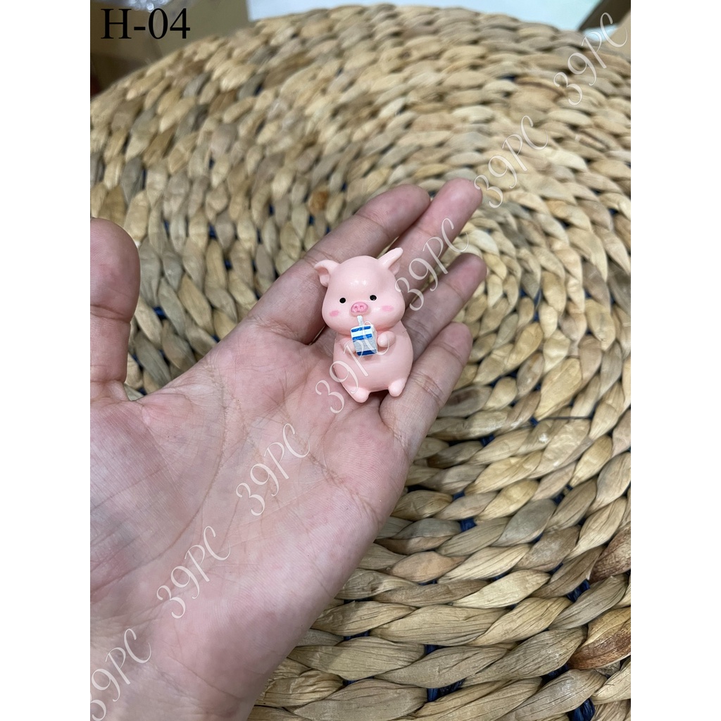 Mô Hình Mèo Con – Heo Con Mini Dễ Thương Trang Trí PC, Góc Học Tập