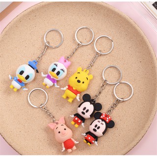 (Butgiasi) Móc Khóa 6 Nhân Vật Hoạt Hình Cute