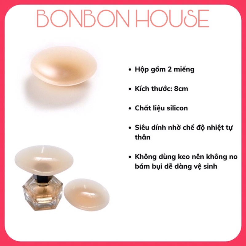 Miếng Dán Ngực Silicon Tự Thân Không Keo, Dán Ngực Chân Không Tàng Hình