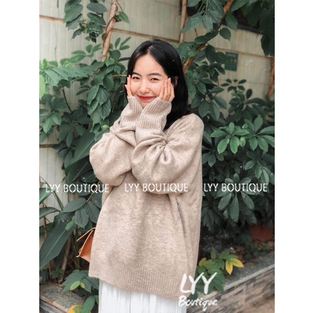 Áo len nữ CỔ TIM trơn siêu xinh chất len lông thỏ Quảng Châu 4 màu freesize LYY BOUTIQUE | BigBuy360 - bigbuy360.vn