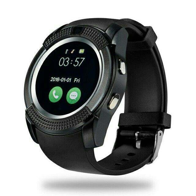 Đồng Hồ Thông Minh V8, Đồng Hồ V8 Màng Hình LCD 1,22&quot; Cảm Ứng Mặt Tròn Sang Trọng, Smartwatch Nghe Gọi Kết Nối Bluetooth