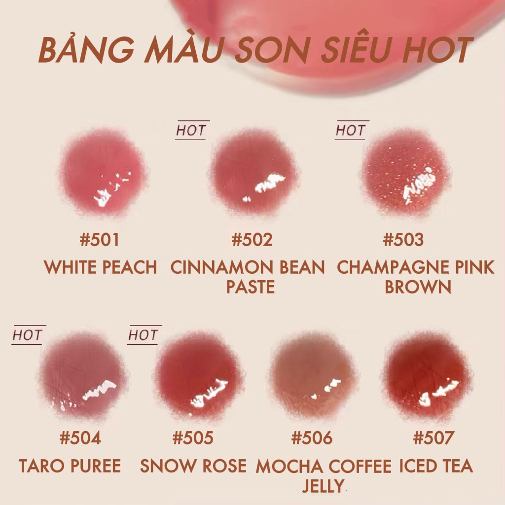 Son kem bóng nhím con nhím nhỏ 508 GOGO TALES CAPPUVINI Water Light Sweet Ripple Lip Gloss Air GogoTales GOGO107 GT375