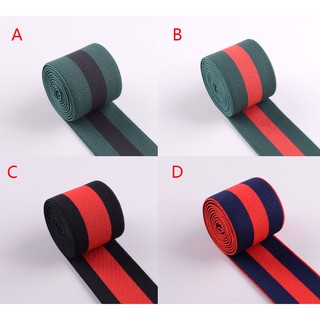 Dây thun vải Polyester co giãn sọc, vải thun sọc 40mm để may vá Phụ kiện quần áo DIY