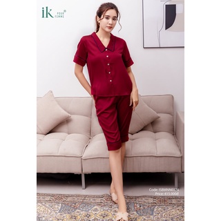 Bộ cộc tay quần ngố lụa IK 0374