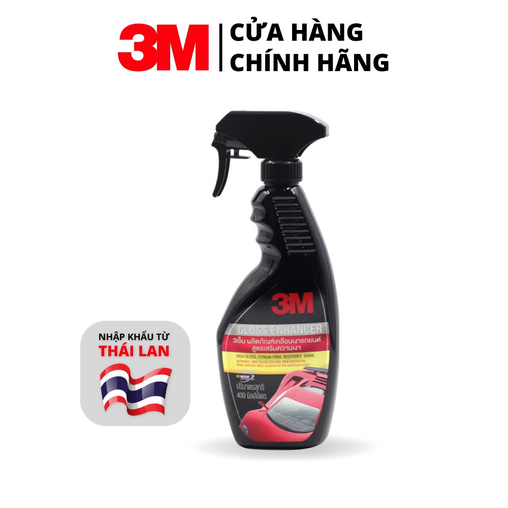 [Mã LIFEA159 - 12% đơn 99K] Chai xịt tăng độ bóng sơn 3M Gloss Enhancer 39034 LT 400ml - Tặng khăn lau đa năng