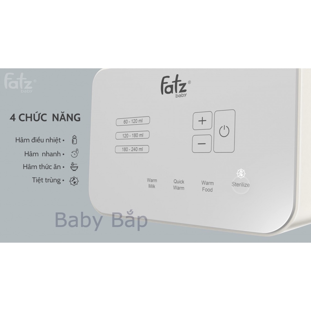 MÁY HÂM SỮA TIỆT TRÙNG ĐIỆN TỬ 2 BÌNH DUO 5 FATZBABY FB3203TN