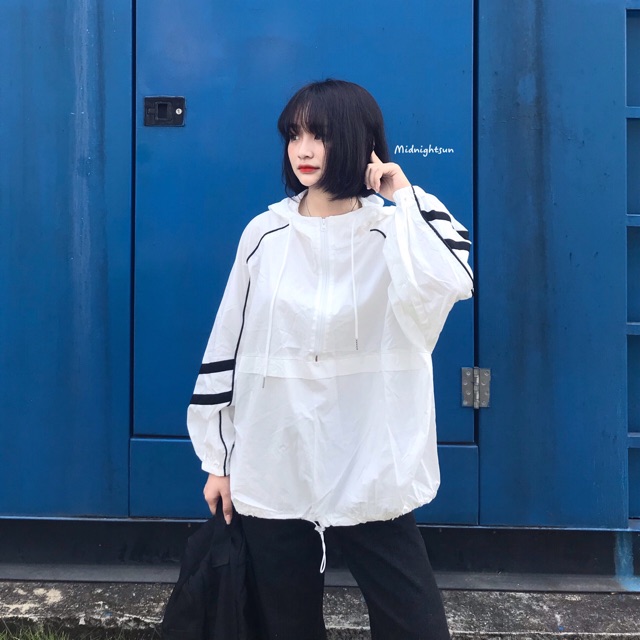 Áo hoodie vải dù chống nắng lạnh