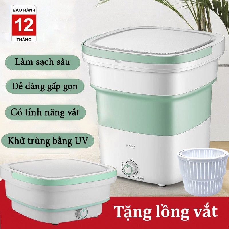 Máy Giặt Mini Gấp Gọn Yangzi Chính Hãng Khử Khuẩn Tia Uv, Tích Hợp Vắt Khô Kèm Bh 12 Tháng