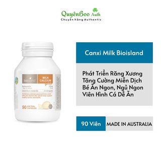 Viên Canxi Sữa Milk Calcium Bioisland Úc Hộp 90 Viên Bổ Sung Canxi Cho Bé
