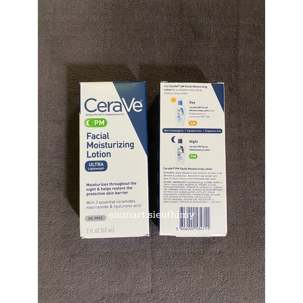 Kem dưỡng CeraVe Facial Moisturizing Lotion PM 4% Niacinamide
