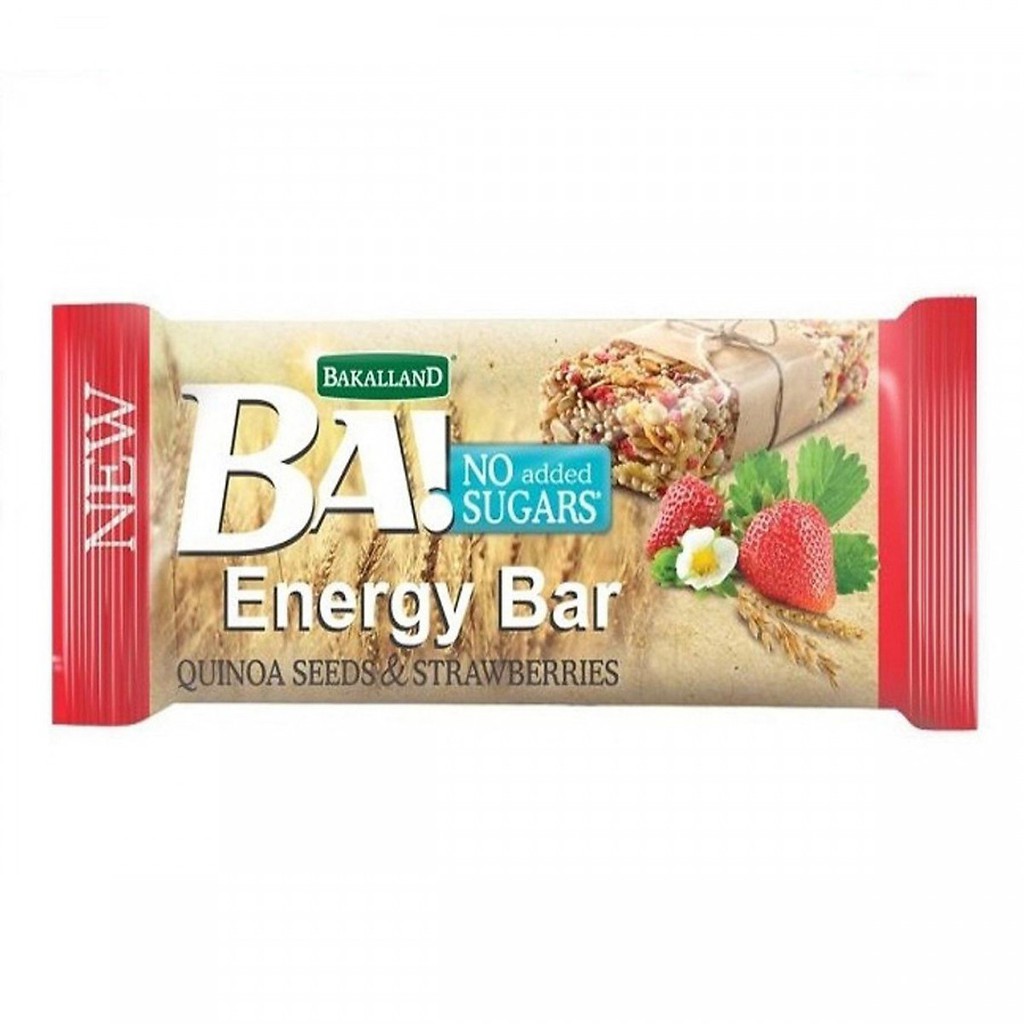 (2 vị) Thanh ngũ cốc Bakalland Energy Bar hộp 180gr (6 thanh)