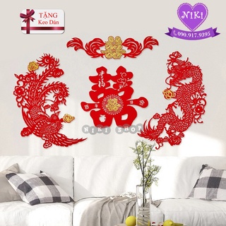 *LONG PHỤNG TRANG TRÍ CƯỚI BIG SIZE -- TĂNG KEO Dán Siêu Dính