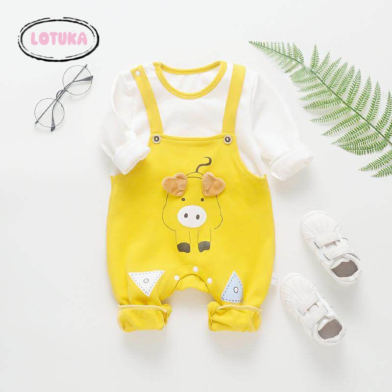 Body Yếm Dài Tay cho Bé Trai Bé Gái mẫu Quần áo trẻ em chất cotton mền mịn cho trẻ từ 3-12kg