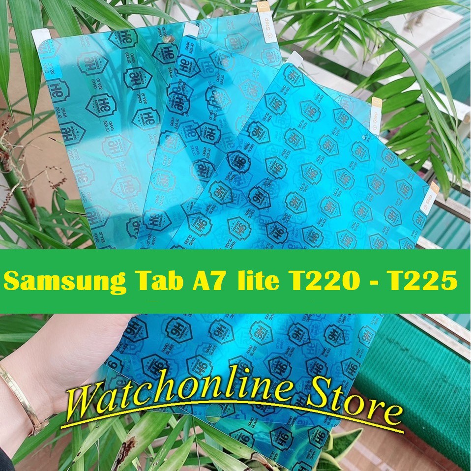 Cường lực dẻo Nano Samsung Tab A7 Lite  T220 T225 trong suốt, nano dẻo siêu bền, độ cường lực 9H+