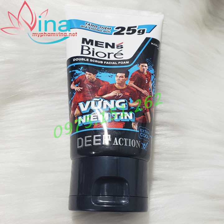 SỮA RỬA MẶT SẠCH NHỜN VÀ MỤN ĐẦU ĐEN MEN BIORE DEEP ACTION 125G