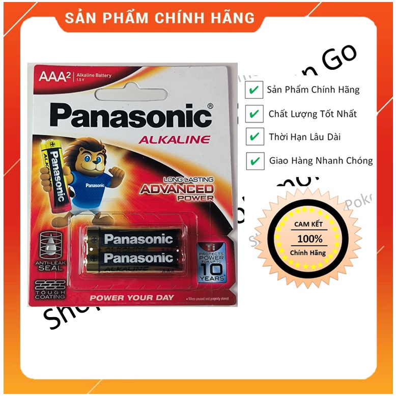 [Pin Chính Hãng] Pin Panasonic Alkaline AAA , 3A LR03T/2B Made In Thailand