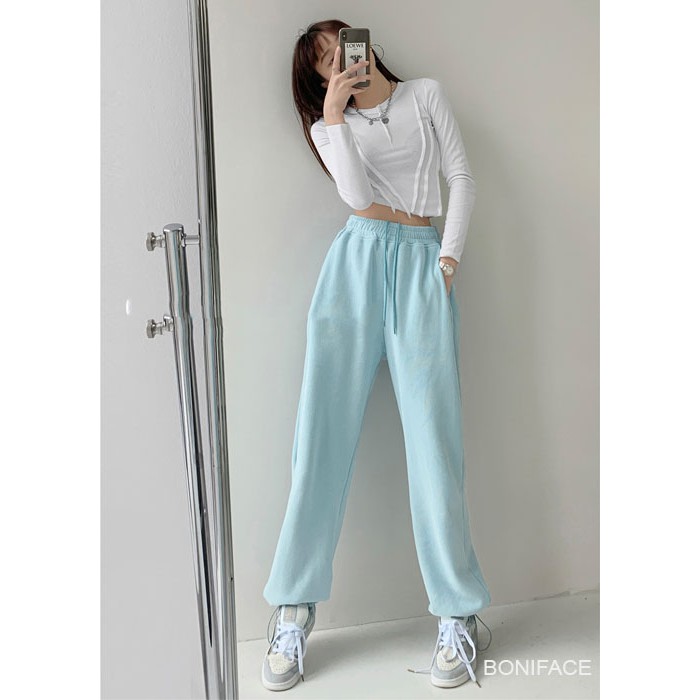 Quần Jogger nữ Boniface Jogger ống rộng cạp chun
