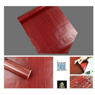 10m giấy dán tường giả gỗ đỏ