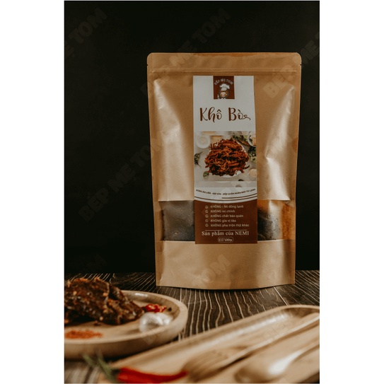 Đồ Ăn Vặt Bò Khô Nguyên Miếng 500g Bếp Mẹ Tom | BigBuy360 - bigbuy360.vn
