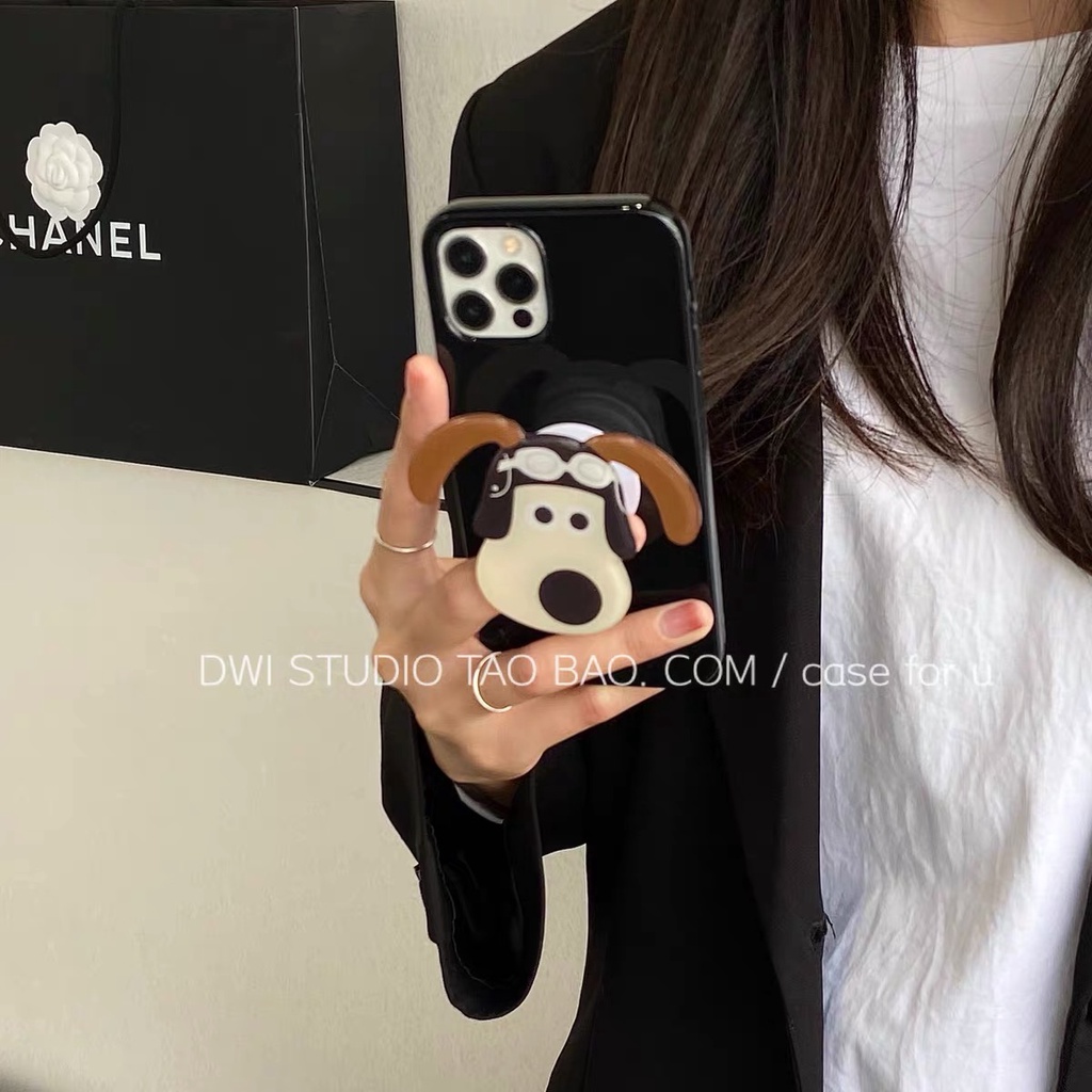 Ốp Điện Thoại tpu Mềm Hình Cún Hoạt Hình Dễ Thương Có Giá Đỡ Cho iphone 13 pro max ins12 pro max 11 pro max xsmax