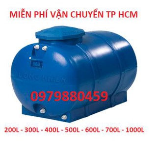 Bồn nước nhựa nằm giá rẻ Long Nhiên 200L-1000L, Bảo hành 10 năm