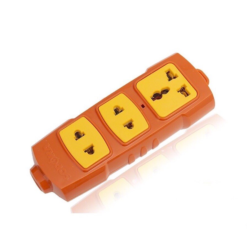 Ổ cắm điện 3 chấu lõi sứ chống cháy siêu chịu tải 6000W