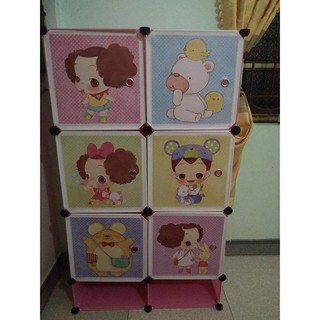 Tủ nhựa ghép 6 ô + 2 ô để giày