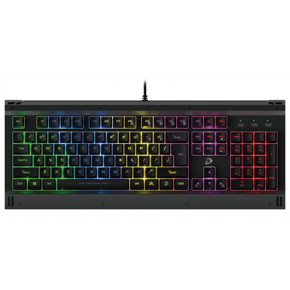 Bàn phím Gaming DareU LK145 Led Rainbow - Vỏ kim loại - Hàng Chính Hãng