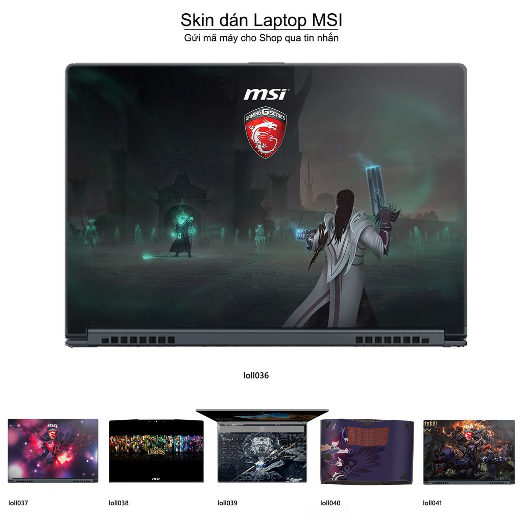 Skin dán Laptop MSI in hình Liên Minh Huyền Thoại nhiều mẫu 5 (inbox mã máy cho Shop)