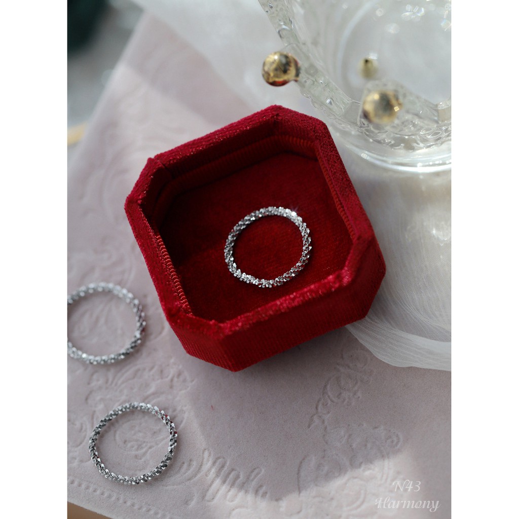 Nhẫn nữ bạc cao cấp  Sparkling thiết kế đính đá sang chảnh, nữ tính N43| TRANG SỨC BẠC HARMONY