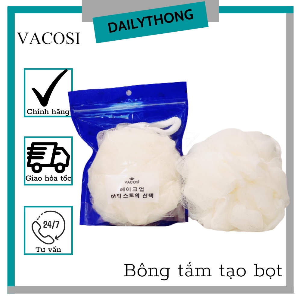 Bông tắm VACOSI massage﻿ tẩy tế bào﻿ chết