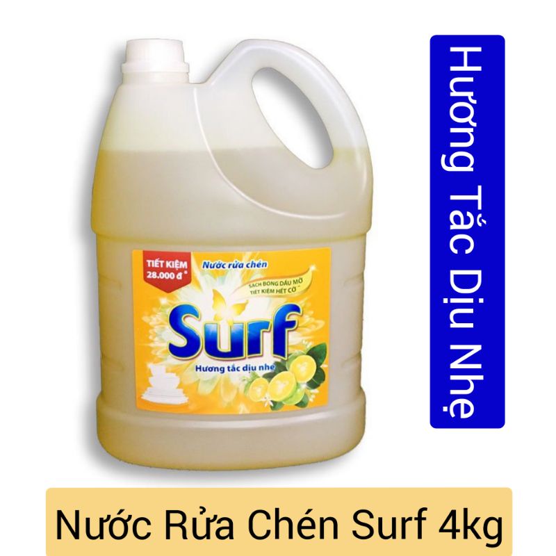 [Rẻ Nhất] Nước rửa chén Surf hương Tắc 4kg/Hương chanh sả 3.8kg.