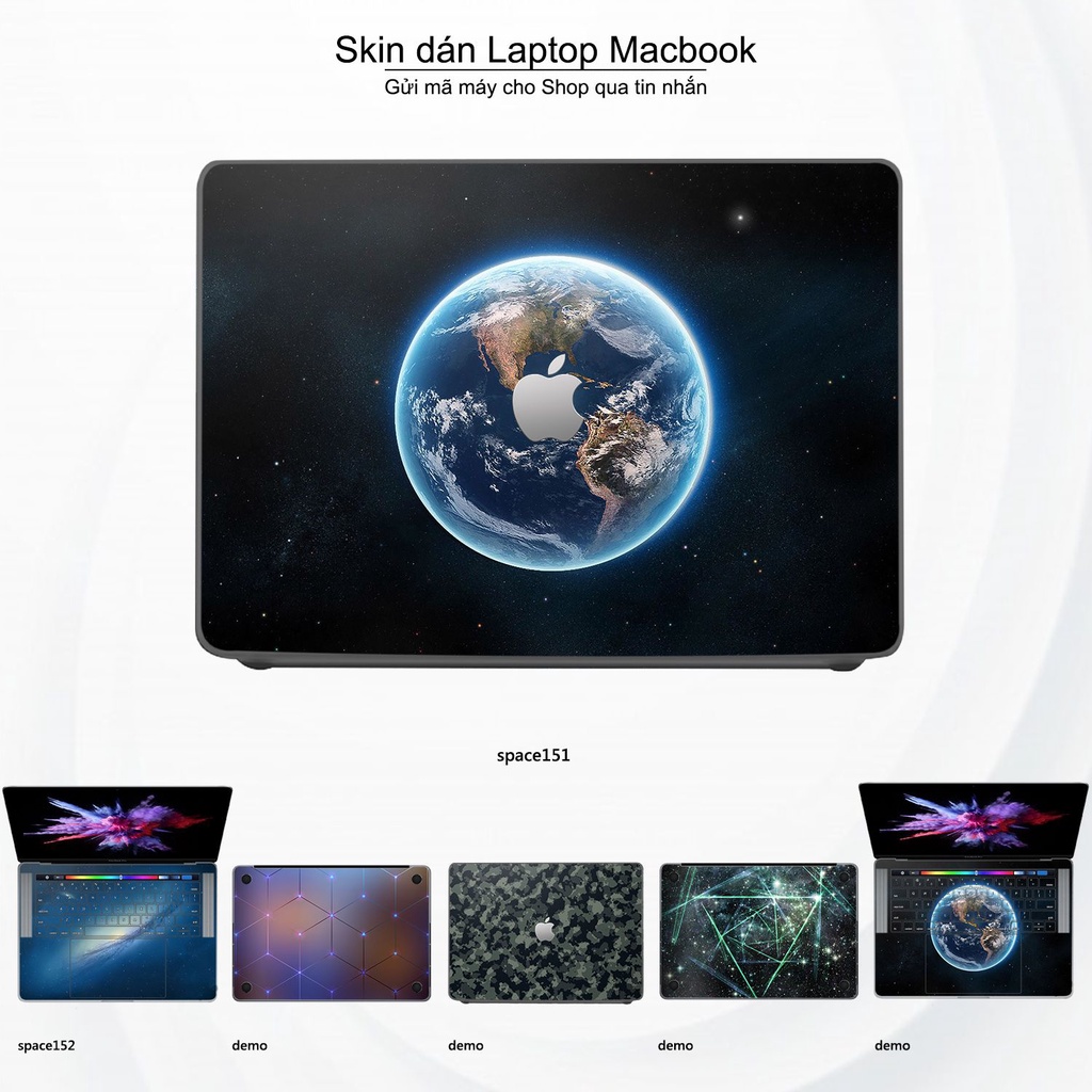 Skin dán Macbook mẫu không gian (đã cắt sẵn, inbox mã máy cho shop)