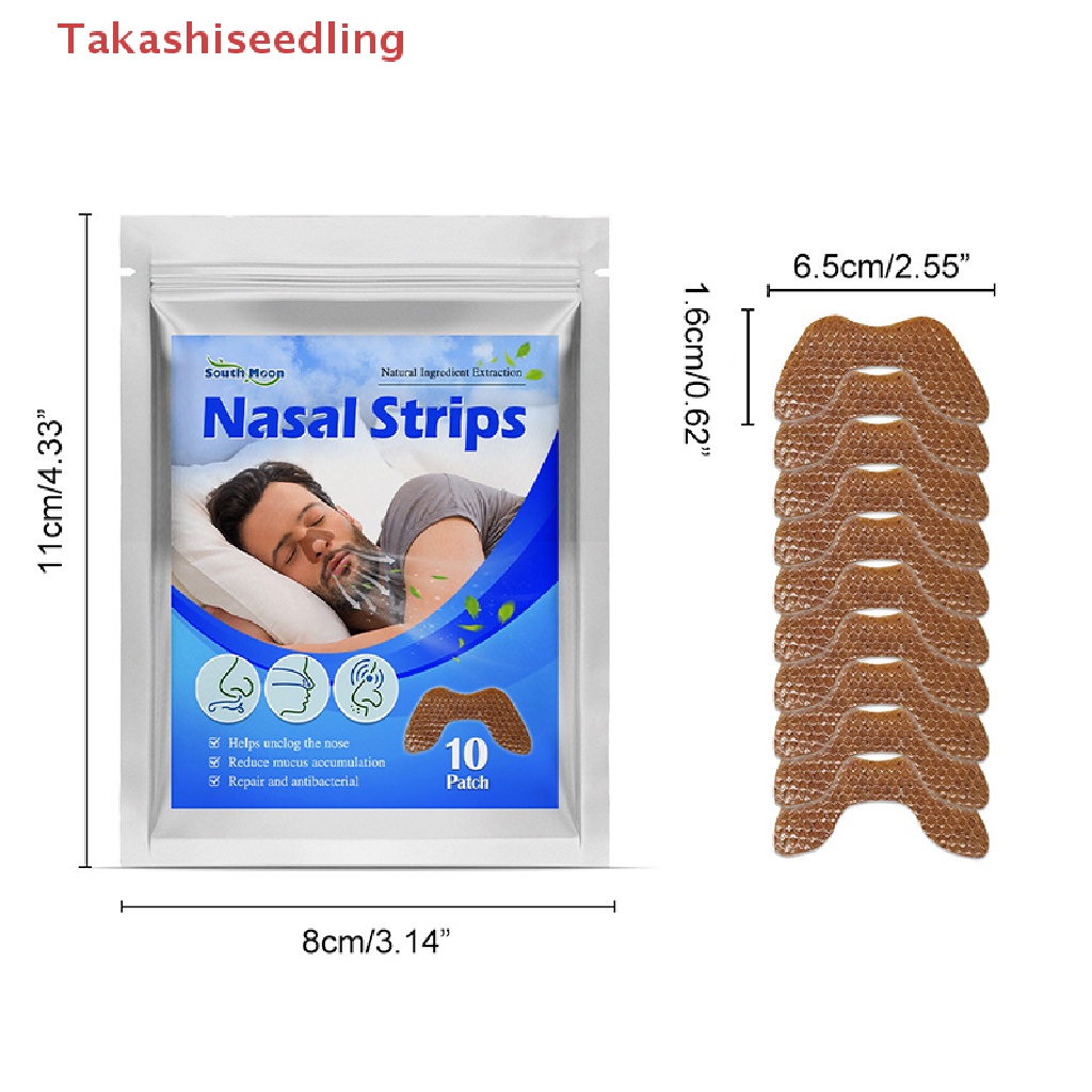 Bộ 10 Miếng Dán Mũi Chống Ngáy Thoáng Khí Tốt Cho Da